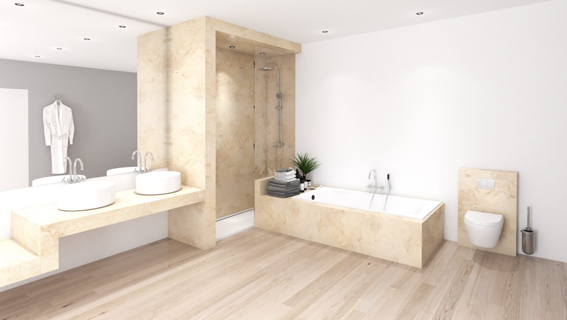 Dekorplatte - Natur Stein - 2.550 x 1.000 x 3 mm 3D Struktur Geperlt ✔️  Elanium